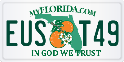 FL license plate EUST49
