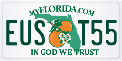 FL license plate EUST55