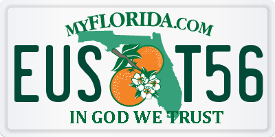 FL license plate EUST56