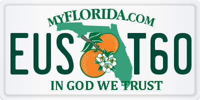 FL license plate EUST60