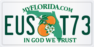 FL license plate EUST73