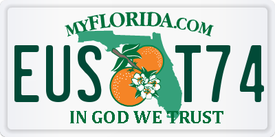 FL license plate EUST74
