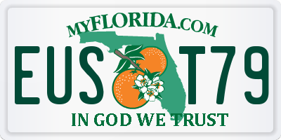 FL license plate EUST79