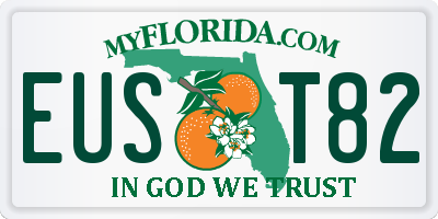FL license plate EUST82