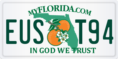FL license plate EUST94