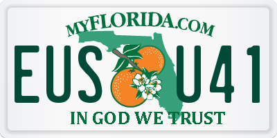 FL license plate EUSU41