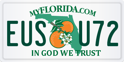 FL license plate EUSU72