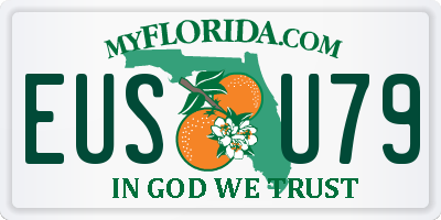 FL license plate EUSU79