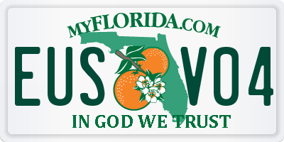 FL license plate EUSV04