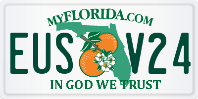 FL license plate EUSV24