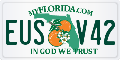 FL license plate EUSV42