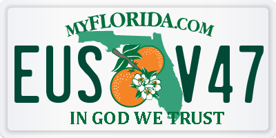 FL license plate EUSV47