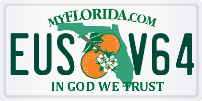 FL license plate EUSV64