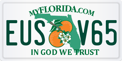 FL license plate EUSV65