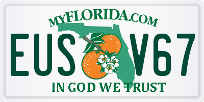 FL license plate EUSV67