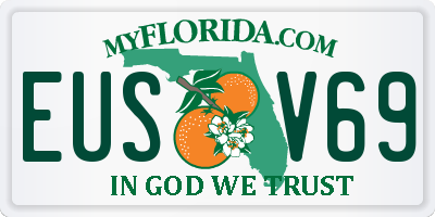 FL license plate EUSV69