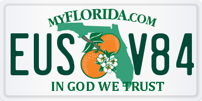 FL license plate EUSV84