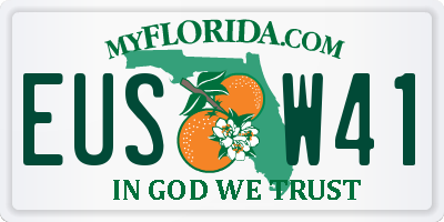 FL license plate EUSW41