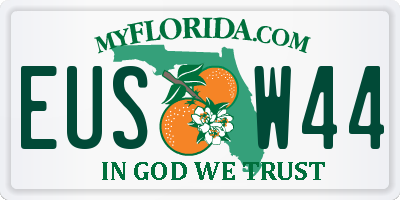 FL license plate EUSW44