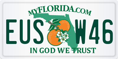 FL license plate EUSW46