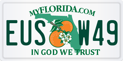 FL license plate EUSW49