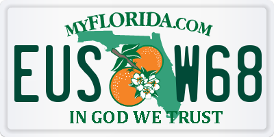 FL license plate EUSW68