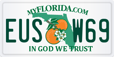 FL license plate EUSW69