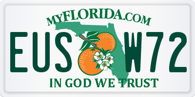 FL license plate EUSW72