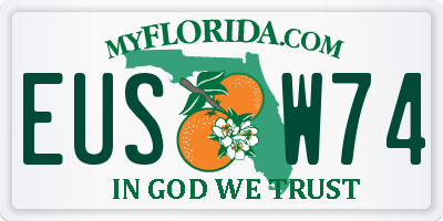 FL license plate EUSW74