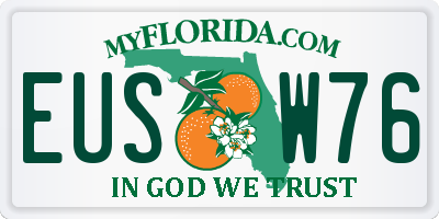 FL license plate EUSW76