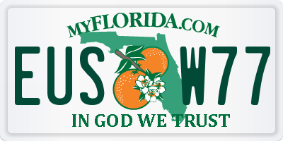 FL license plate EUSW77