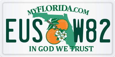 FL license plate EUSW82