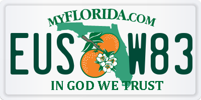 FL license plate EUSW83