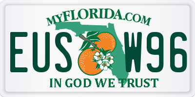FL license plate EUSW96