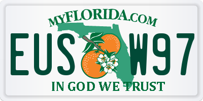 FL license plate EUSW97