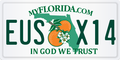 FL license plate EUSX14