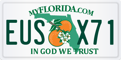 FL license plate EUSX71