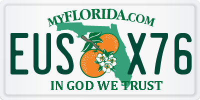FL license plate EUSX76