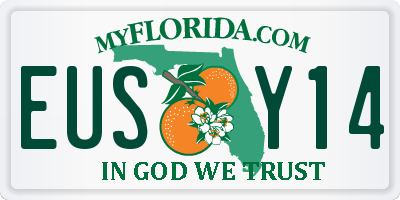 FL license plate EUSY14