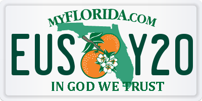 FL license plate EUSY20