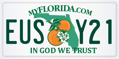 FL license plate EUSY21