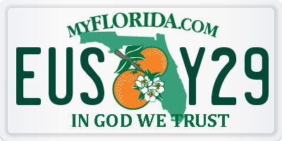 FL license plate EUSY29
