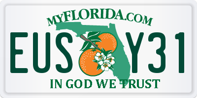 FL license plate EUSY31