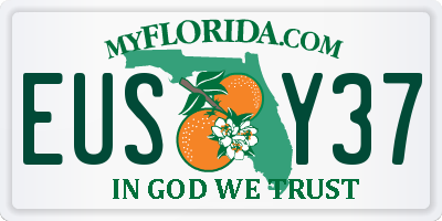 FL license plate EUSY37