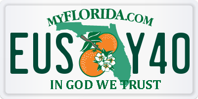 FL license plate EUSY40