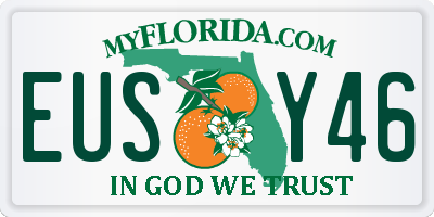 FL license plate EUSY46