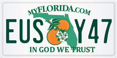 FL license plate EUSY47