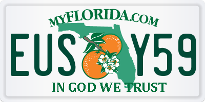 FL license plate EUSY59