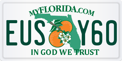 FL license plate EUSY60
