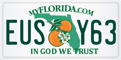 FL license plate EUSY63